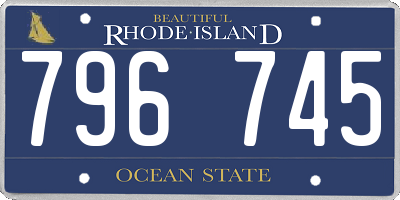 RI license plate 796745