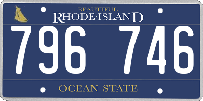 RI license plate 796746