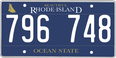 RI license plate 796748