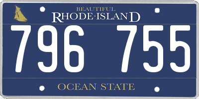 RI license plate 796755