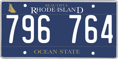 RI license plate 796764