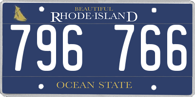 RI license plate 796766