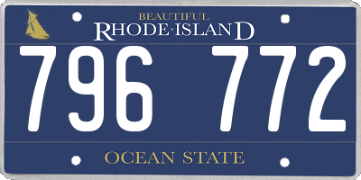 RI license plate 796772