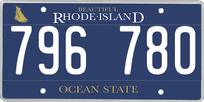 RI license plate 796780