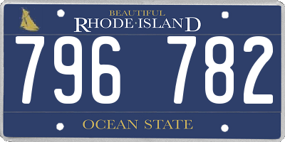 RI license plate 796782