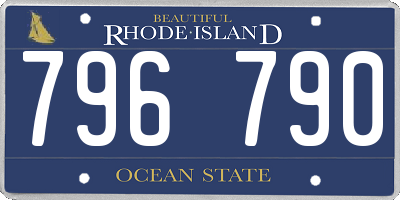 RI license plate 796790