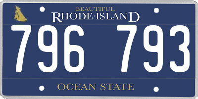 RI license plate 796793