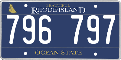 RI license plate 796797