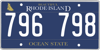 RI license plate 796798