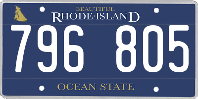 RI license plate 796805