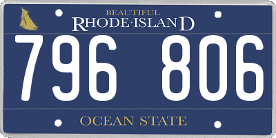 RI license plate 796806