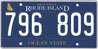 RI license plate 796809