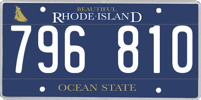 RI license plate 796810