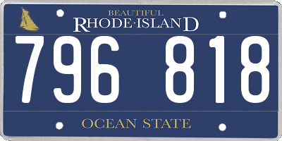 RI license plate 796818