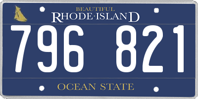 RI license plate 796821