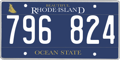 RI license plate 796824