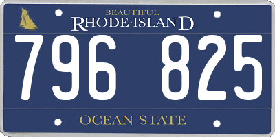 RI license plate 796825