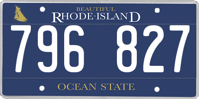 RI license plate 796827