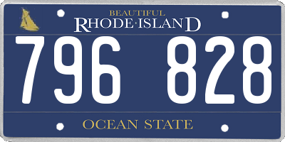 RI license plate 796828