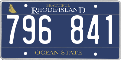 RI license plate 796841