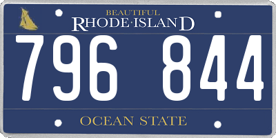 RI license plate 796844