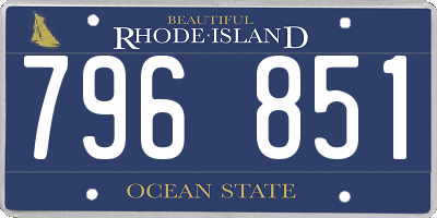 RI license plate 796851