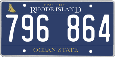 RI license plate 796864
