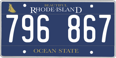 RI license plate 796867