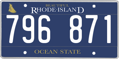 RI license plate 796871