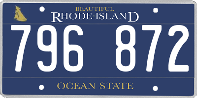 RI license plate 796872