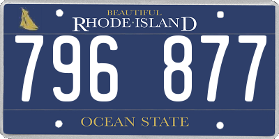 RI license plate 796877
