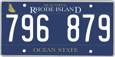 RI license plate 796879