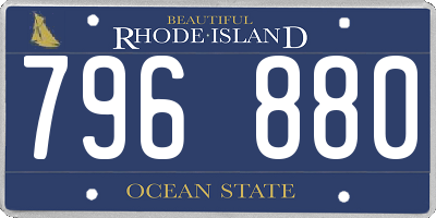 RI license plate 796880