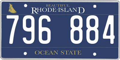 RI license plate 796884