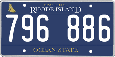 RI license plate 796886