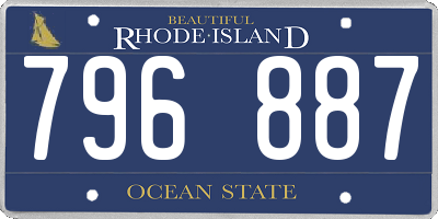 RI license plate 796887
