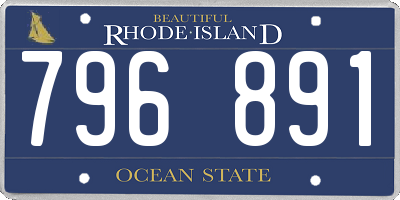 RI license plate 796891