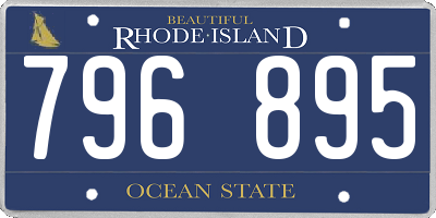RI license plate 796895