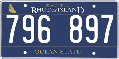 RI license plate 796897