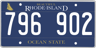 RI license plate 796902
