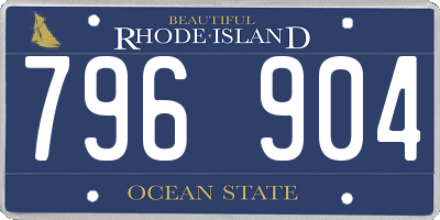 RI license plate 796904