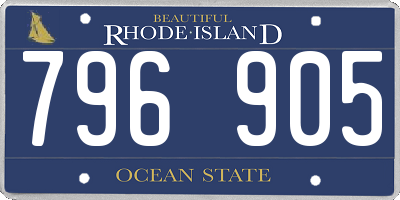 RI license plate 796905