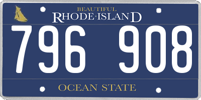 RI license plate 796908