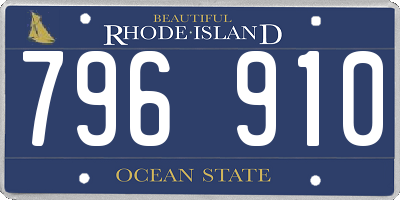 RI license plate 796910