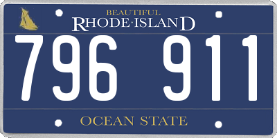 RI license plate 796911
