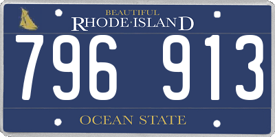 RI license plate 796913