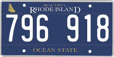 RI license plate 796918