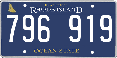 RI license plate 796919