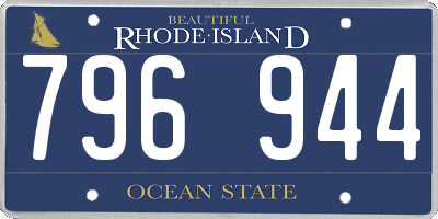 RI license plate 796944