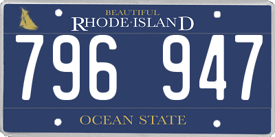 RI license plate 796947
